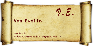 Vas Evelin névjegykártya